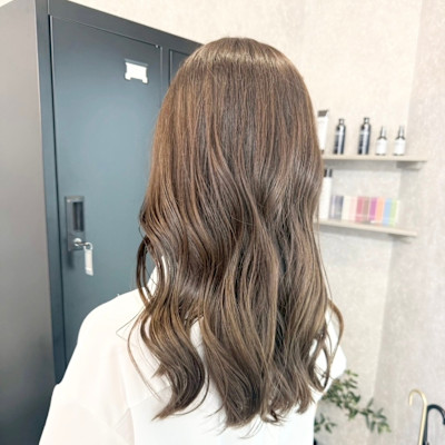 ブリーチ無しアッシュブラウン