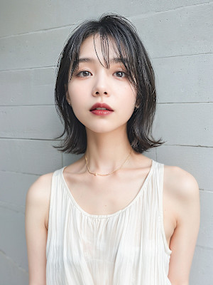 抜け感大人ボブ 韓国風ストレート外ハネ 担当吉田