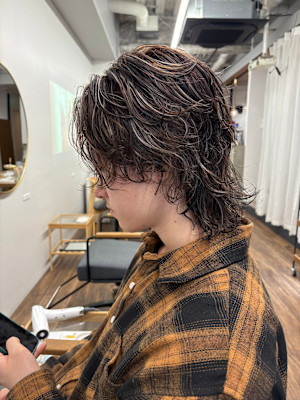 パーマ×ハイライト