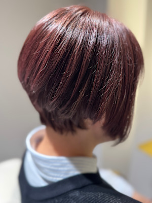 ルビーレッド×ショートボブ 『銀座/個室』