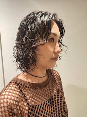 ボブパーマ/癖毛風パーマ/くるくるパーマ