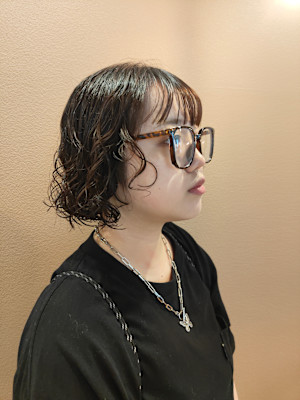 ボブパーマ/癖毛風パーマ/くるくるパーマ