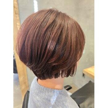 キラテラカラーでナチュラルピンクブラウン