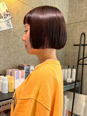 【feliceMICHI 別曽 遥也】切りっぱなしボブ 美髪