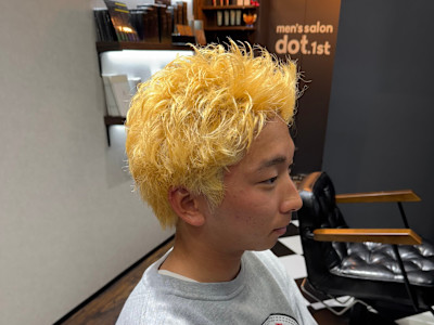 スパイキーショート×ピンパーマ