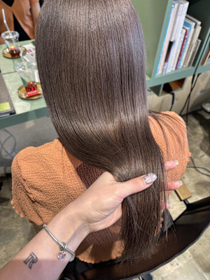 水素カラー×艶グレージュ