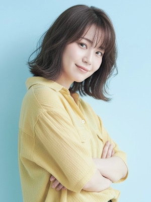 オーガニックカラーの軽やか外ハネボブ