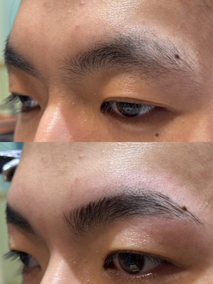 男らしいキリッと眉