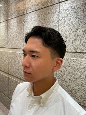 銀座　理容室　ビジネスパーマ