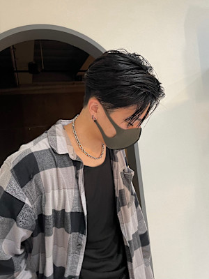 韓国風かきあげヘア