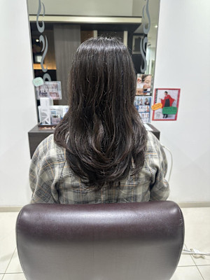 デジタルパーマで作るコテ巻き風スタイル