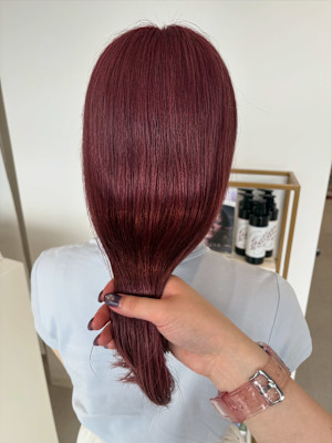 福井/大和田/ブリーチ/暖色カラー/チェリーレッド