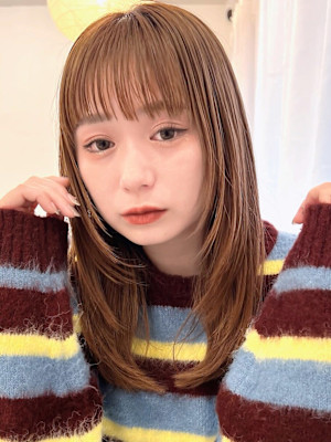 #ロングレイヤー #レイヤーカット #秋ヘア #透明感カラー