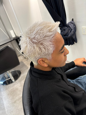 バーバーハイトーンスパイキーショート/渋谷