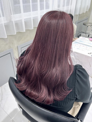髪質改善カラー/ピンクバイオレット/韓国風
