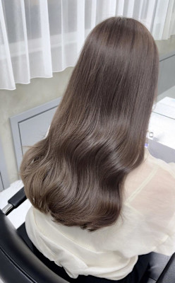 ブルベ夏/髪質改善カラー/暗めグレージュ