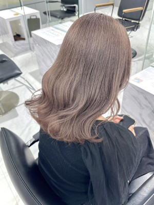 ケアブリーチ/ミルクティーベージュ/髪質改善