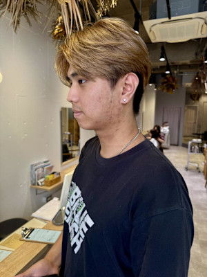 林　直人　メンズ/センターパート/ベージュ