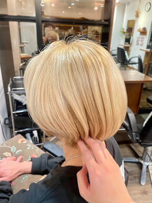 〈江戸桃海〉ハイトーン/ブリーチ/ダブルカラー/ミルクティー