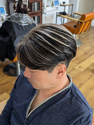 メンズカット＋ぼかしハイライト