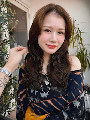 【るん】ベージュカラー/ヘーゼルベージュ/韓国風レイヤー