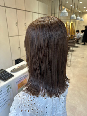 ナチュラルブラウンきりっぱなしロブ×渡辺りん