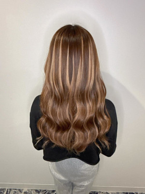 ブラウン×ハニーベージュハイライトスタイル