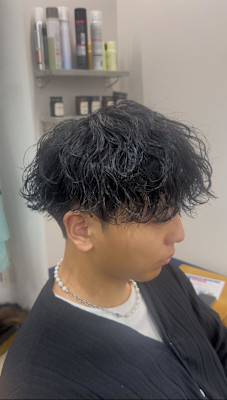 波巻きパーマスタイル