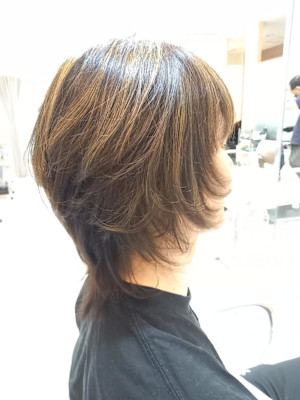白髪ぼかしハイライト