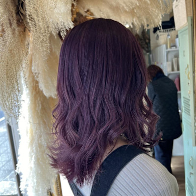 ブリーチありダブルカラー/カシスラベンダー