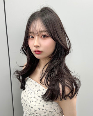 レイヤーカット×チョコブラウン【韓国/銀座/透明感カラー】