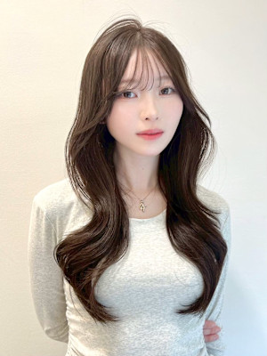 レイヤーカット×マロンブラウン【韓国/銀座/透明感カラー】
