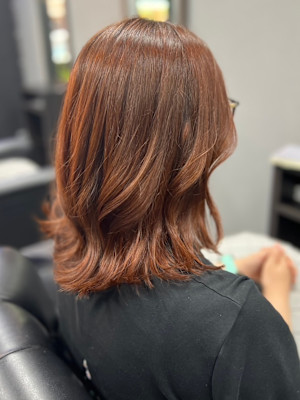 ☆ブリーチなし×こってりオレンジブラウン