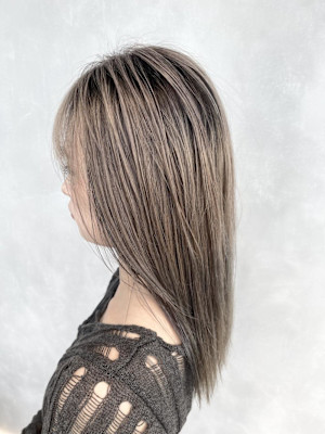 バレイヤージュ/シャドウルーツ/スモーキーベージュ