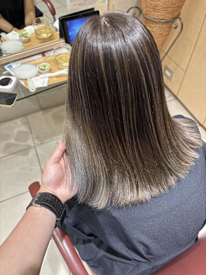 ブリーチなし/アッシュベージュ/くすみベージュ