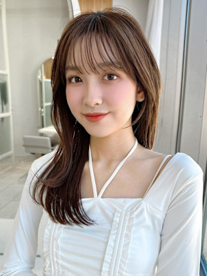 暗髪×髪質改善で憧れのツヤ髪に♪ワンカールセミロング