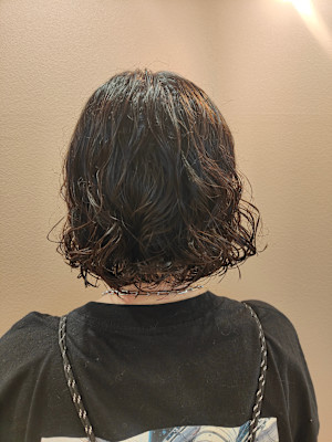 くるくるパーマ/ボブパーマ/ボブカット/ブラウンカラー