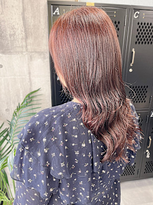 ☆ブリーチなし×大人上品ローズレッドカラー