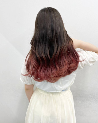 ピンクグラデーションブラウン