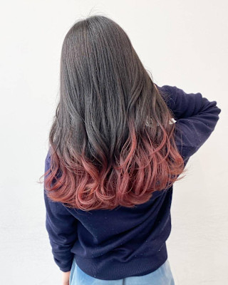 コントラストグラデーションピンク