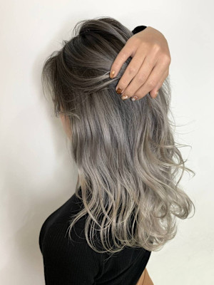 オリーブシルバーバレイヤージュ