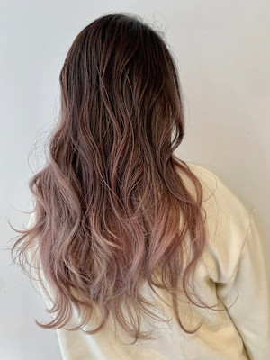 コーラルピンクグラデーション