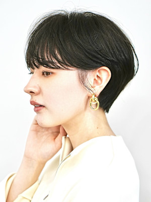 前下がりショート・ボブ/絶壁解消/前髪あり/40代/30代