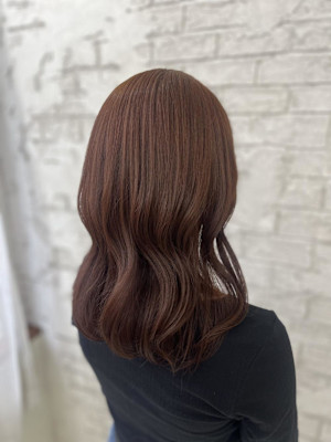 オレンジブラウン/ブリーチなしダブルカラー