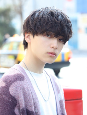 シャドウパーマ　下ろし　マッシュ