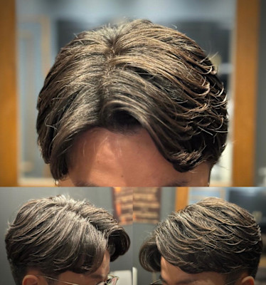 メンズウェーブパーマ　刈り上げシチサン