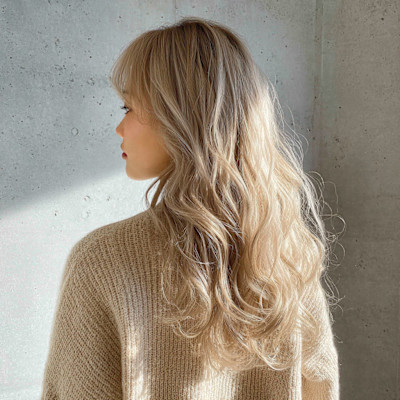 ブリーチカラー、ミルクティー