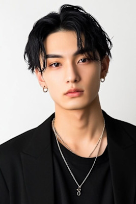 センターパート ツイストスパイラルパーマ 束感 ツーブロック