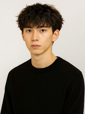 ツイストスパイラルパーマ 束感 眉毛カット マッシュパーマ