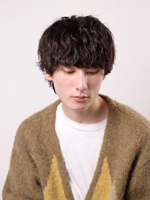 ツイストスパイラル　メンズパーマ　下ろし